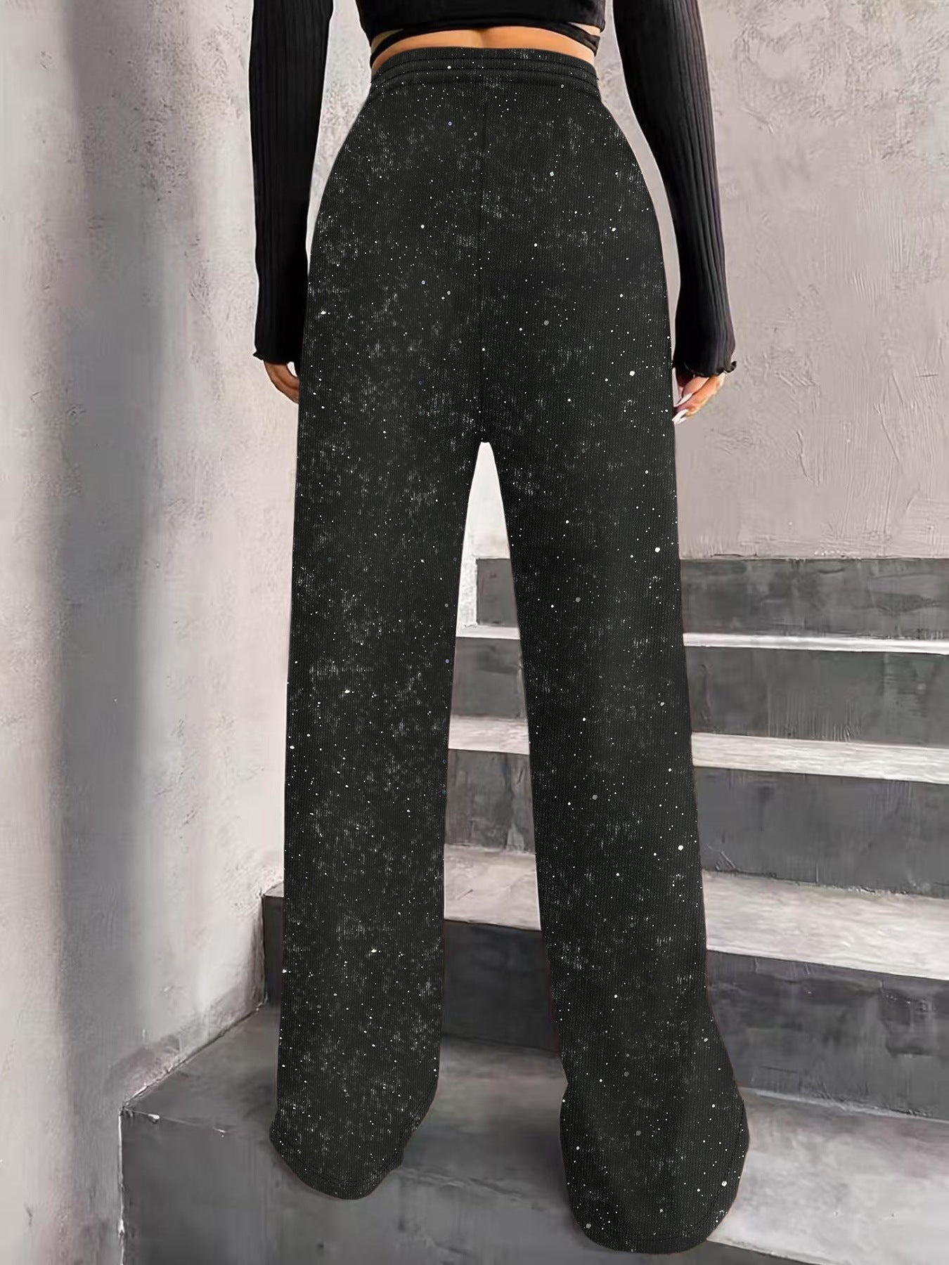 Women's Wide Leg Sequin Pants Festive Sparkle & Guaranteed Comfort