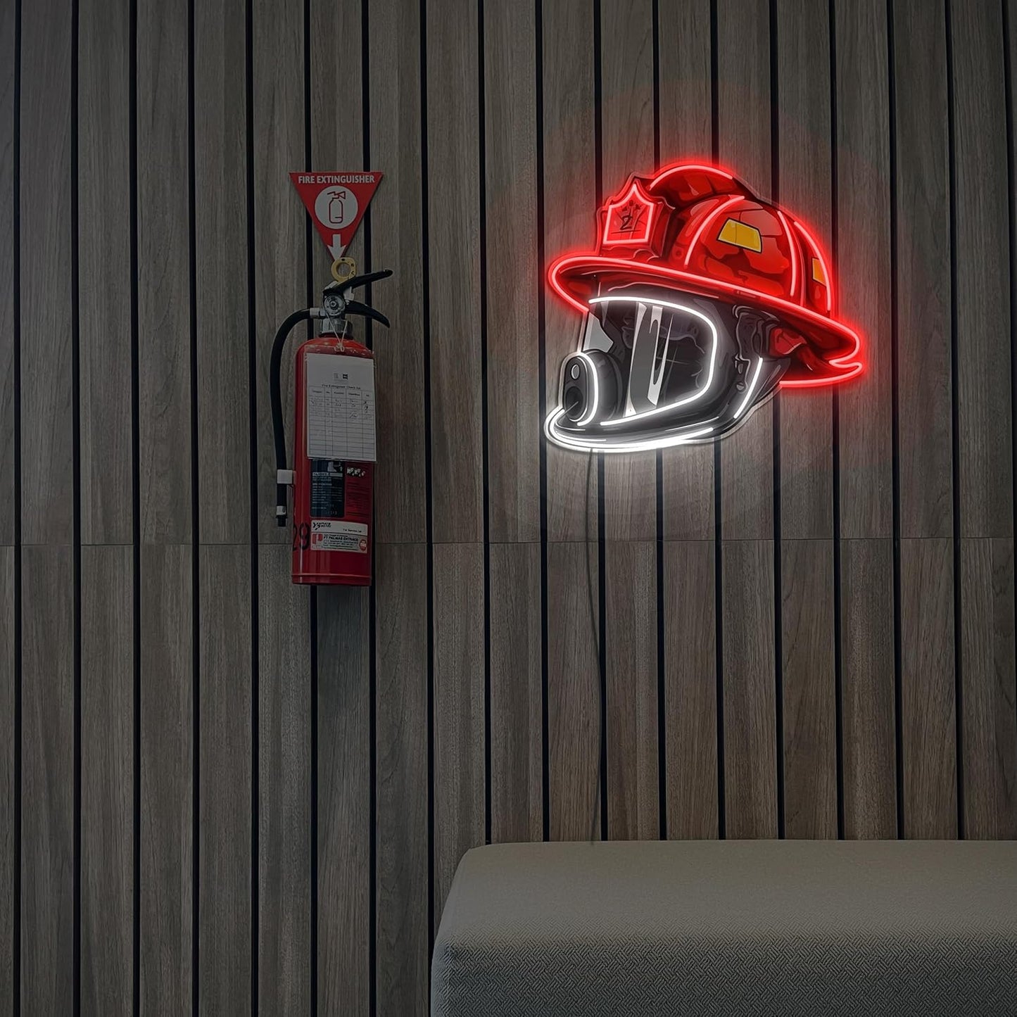 Firefighter Helmet Neon Sign Three-year free warranty