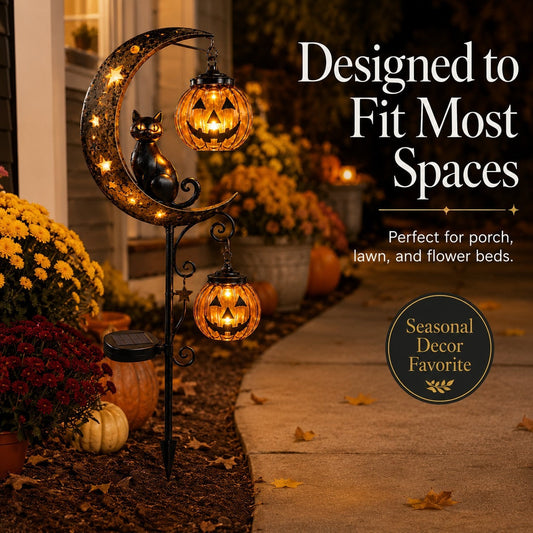 🎃 Halloween Early Bird Sale 🎃Pumpkin Moon Garden Stake Light