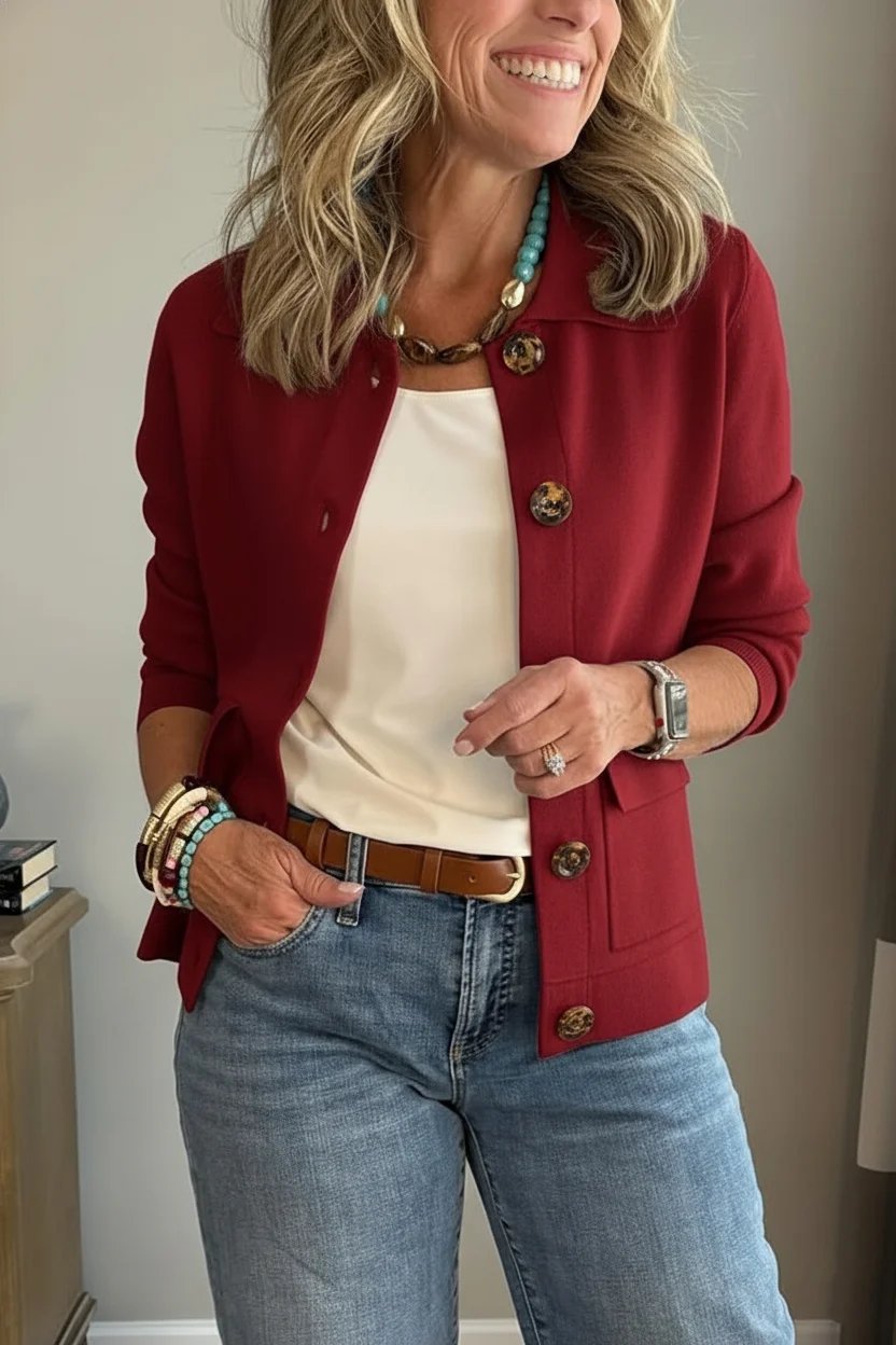 Women's Lapel Pocket Jacket