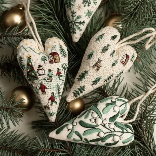 🎄Pre-Christmas Shopping: DIY Heart-Shaped Hand-Embroidered Christ Figures🎅