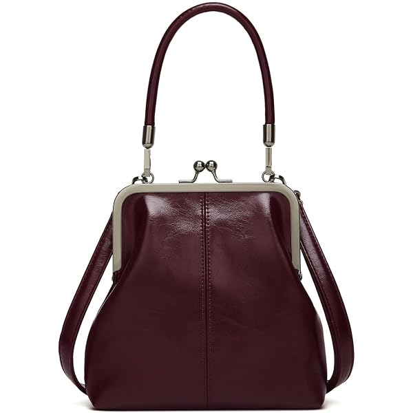 Women's Leather Kiss Buckle Crossbody/Shoulder Bag