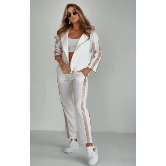 Women's leisure suit with striped hood and drawstring 🌺 Buy 2 and get free shipping