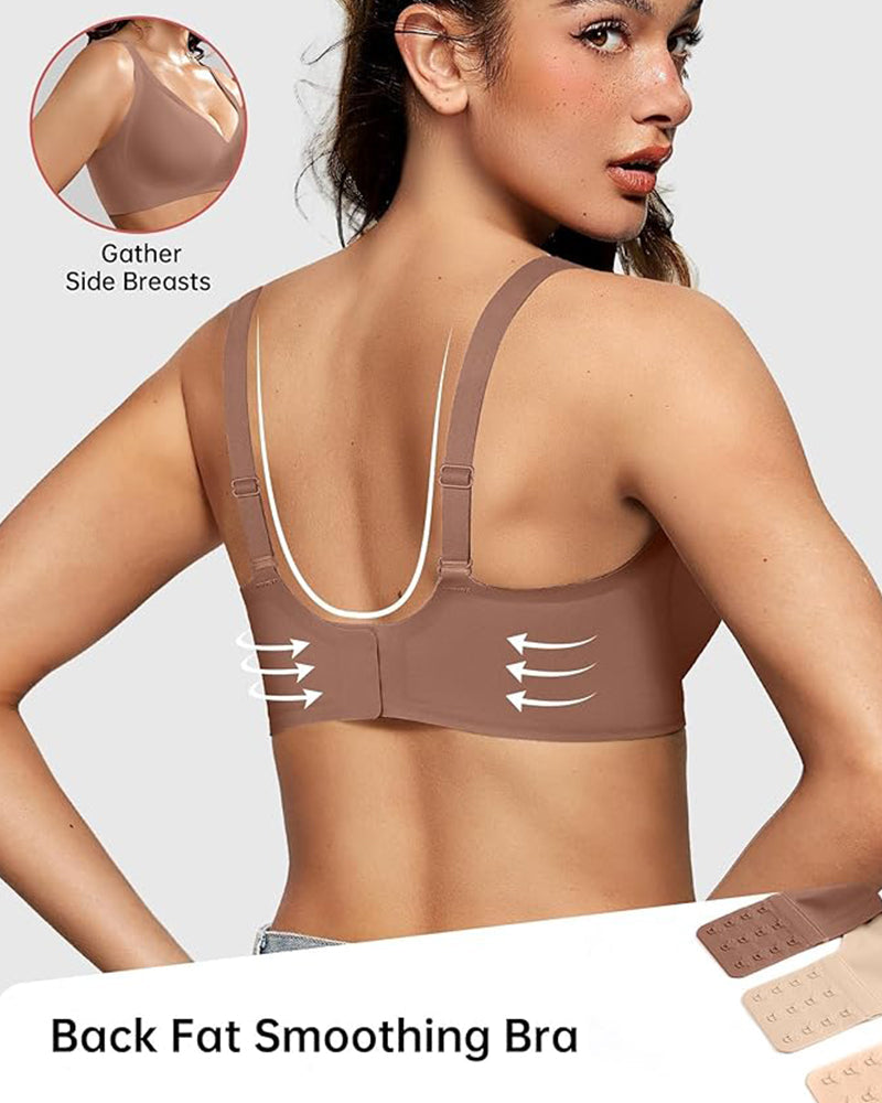 💕👙 Comfortable, seamless, deep V-neck, push-up bra without underwire