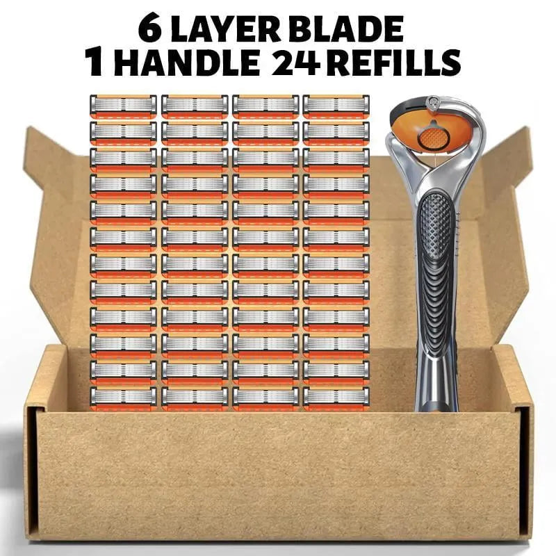 50%off - 48-Piece Men's Razor Blade Replacement Set with Free Handle