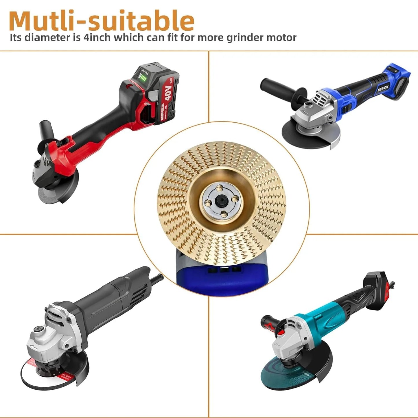 Wood carving and grinding wheel set - Shaped grinding wheels for wood cutting