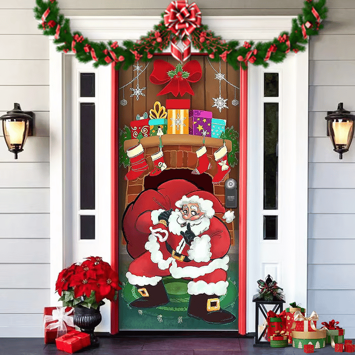 Christmas and Halloween front door decoration