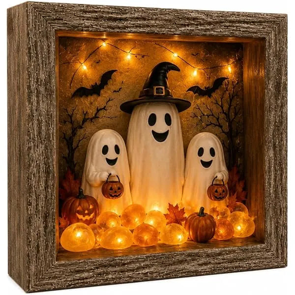 💡DIY 3D Light-Up Halloween Shadow Box Kit🎃