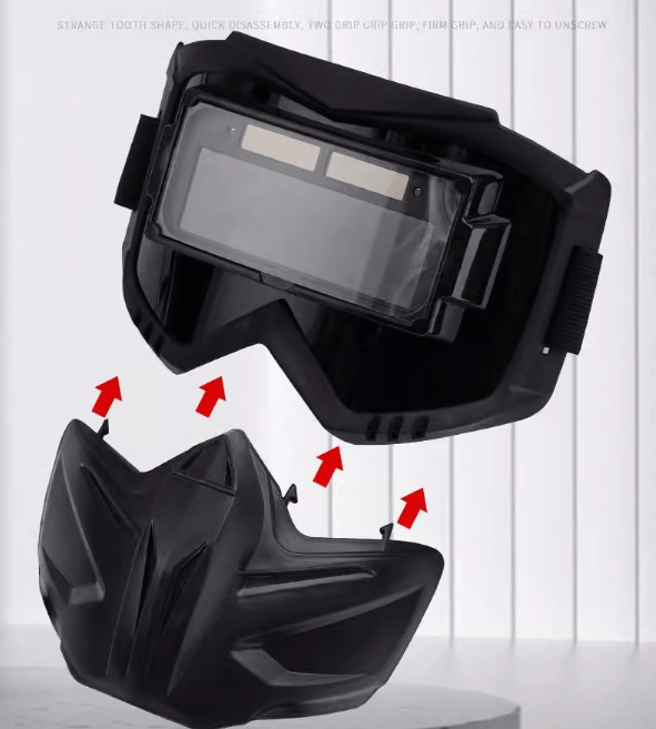 ⚡Auto-darkening welding helmet for eye safety✨