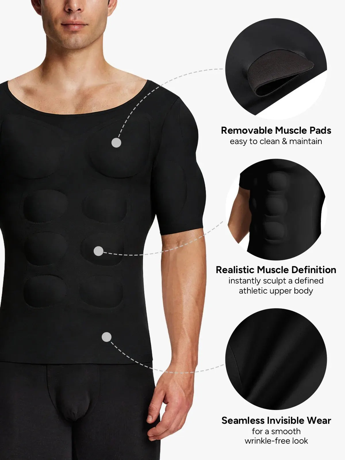 🦾Men's Fake Muscle T-ShirtsReshape a more powerful appearance