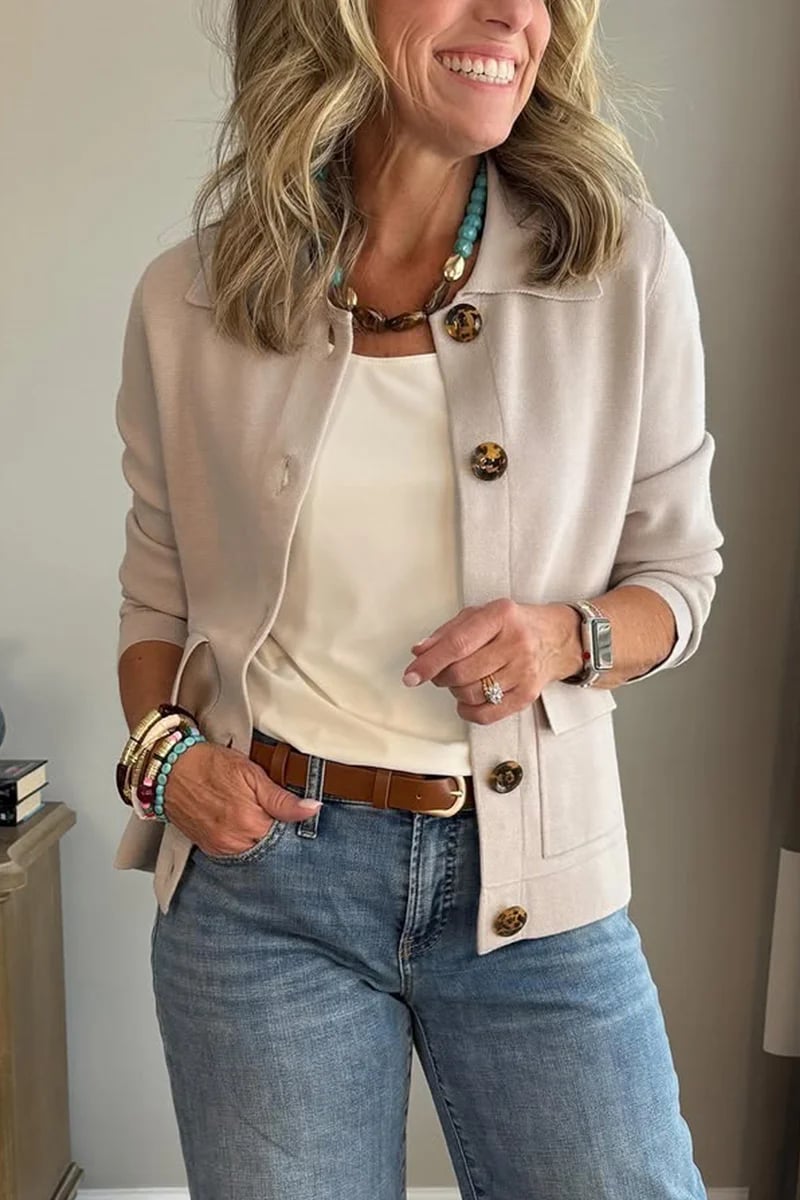 Women's Lapel Pocket Jacket