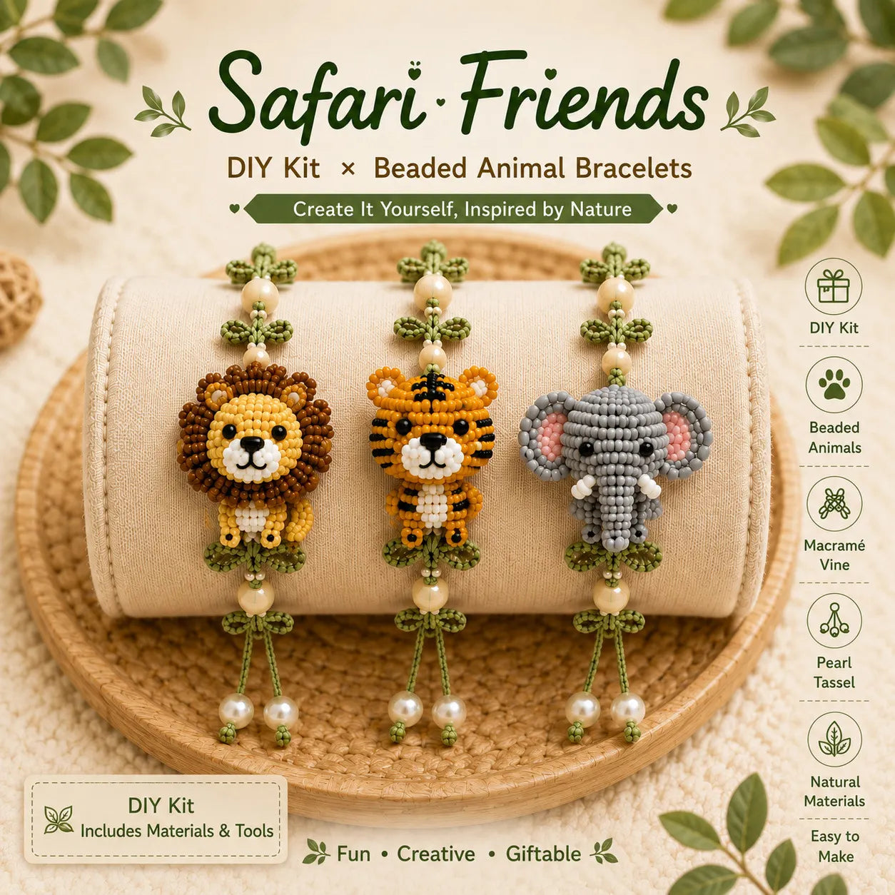🦋Animal Beaded Bracelet DIY Kit Series🐞