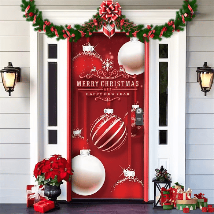Christmas and Halloween front door decoration