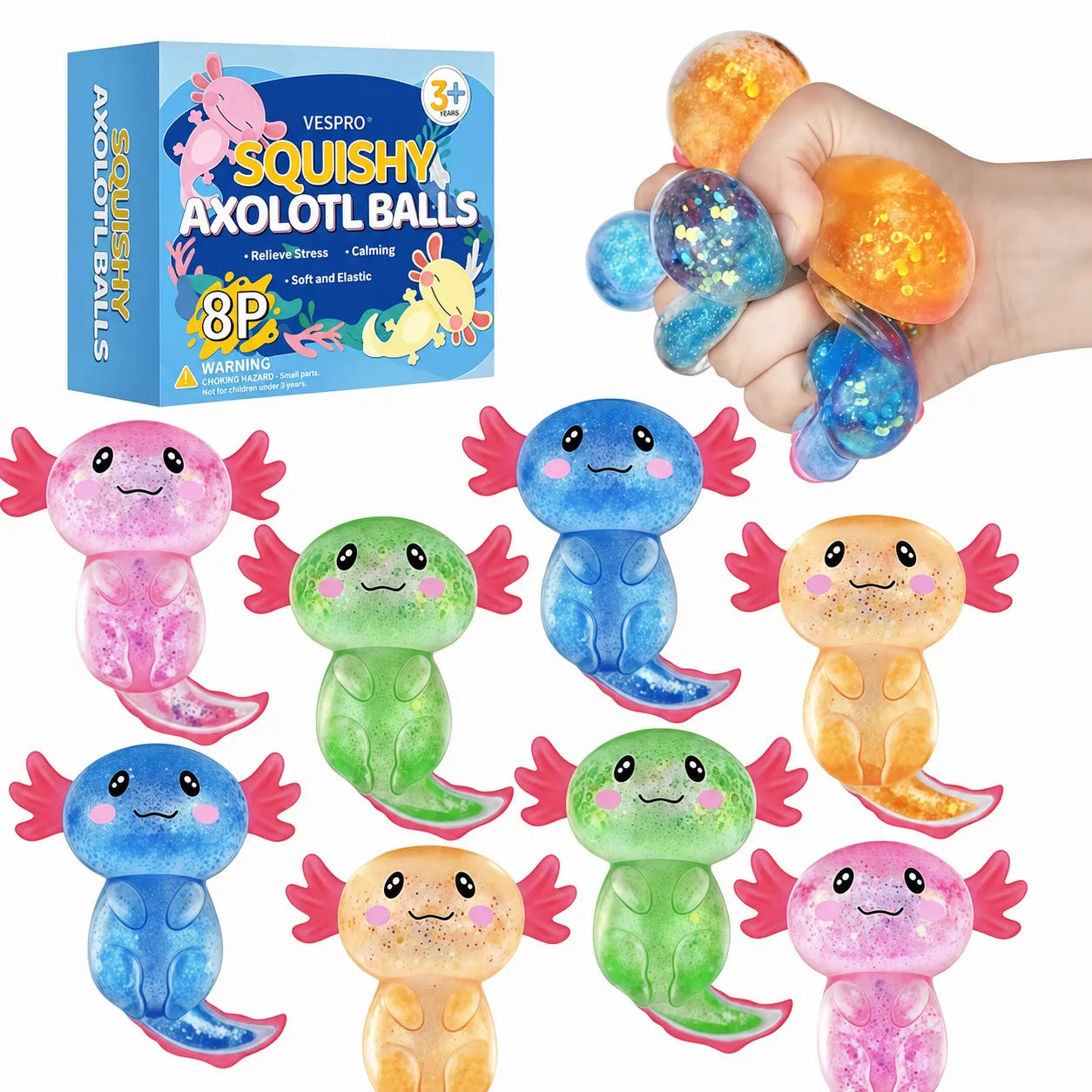 🚨🎁Fun for the Whole Family –Fun Stress-Relief Toy Set (8-Piece Pack)