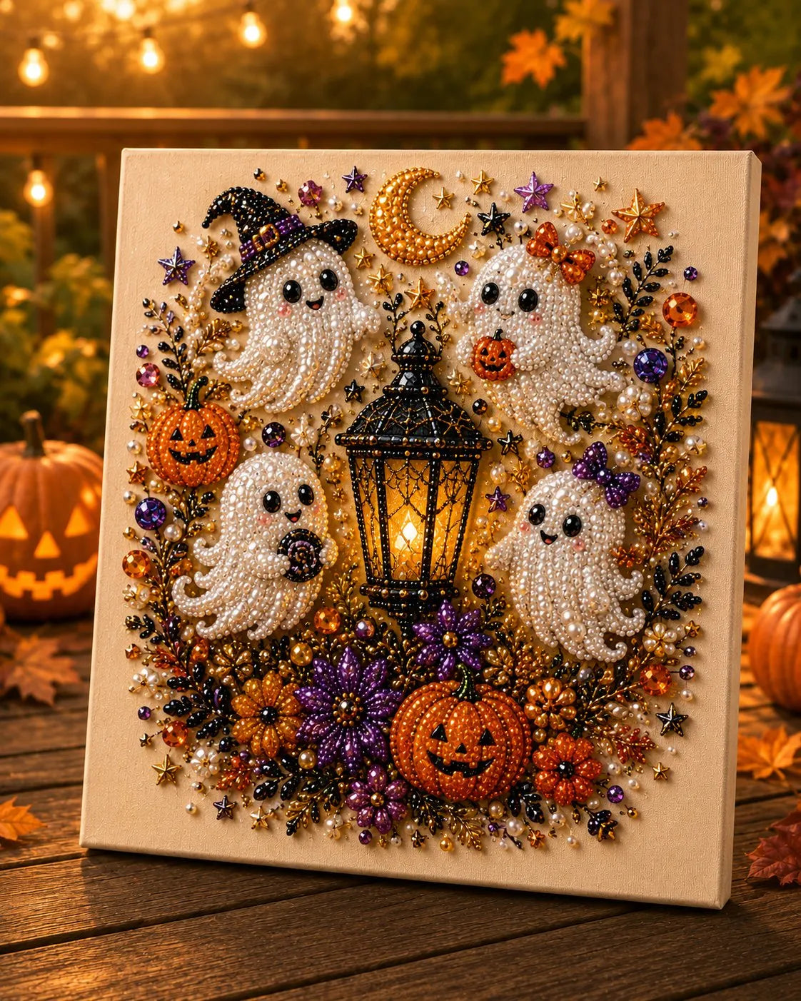 🎃👻Halloween Ghost Pearl Art DIY Kit