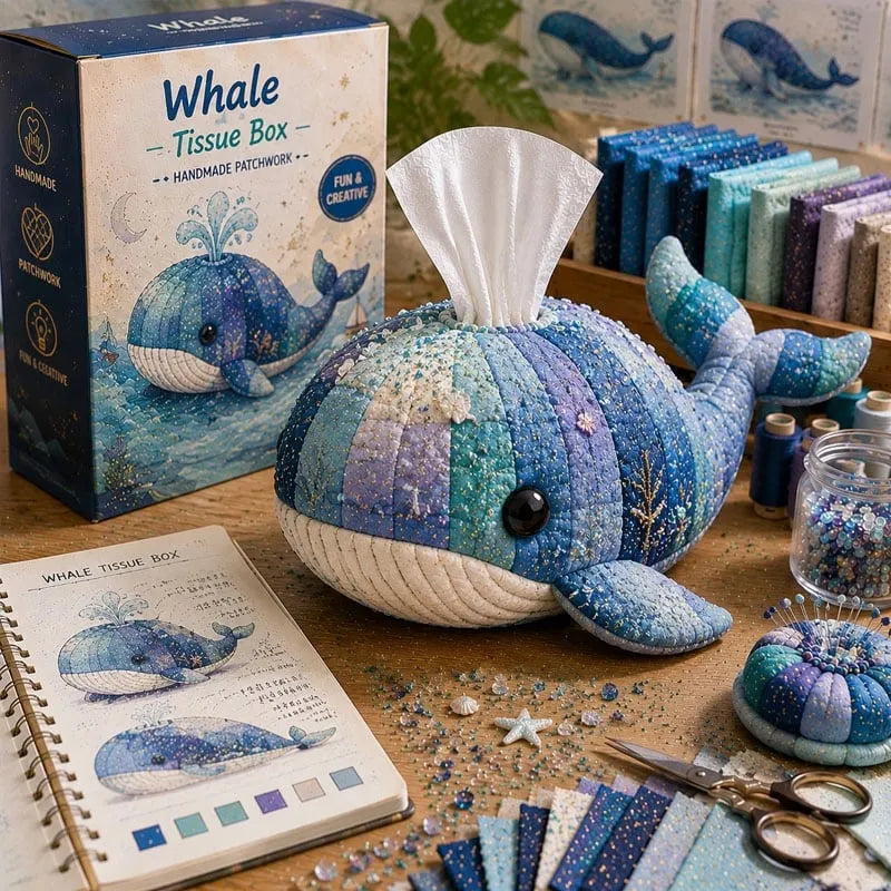 ⚡New Arrival🧵DIY Animal-Themed Patchwork-Style Tissue Box Kit