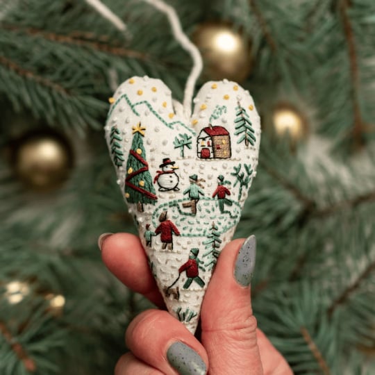🎄Pre-Christmas Shopping: DIY Heart-Shaped Hand-Embroidered Christ Figures🎅