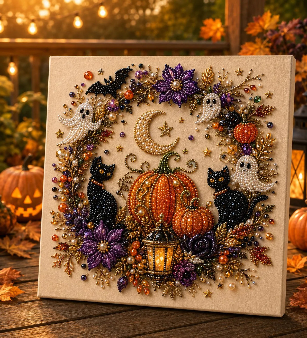 🎃👻Halloween Ghost Pearl Art DIY Kit