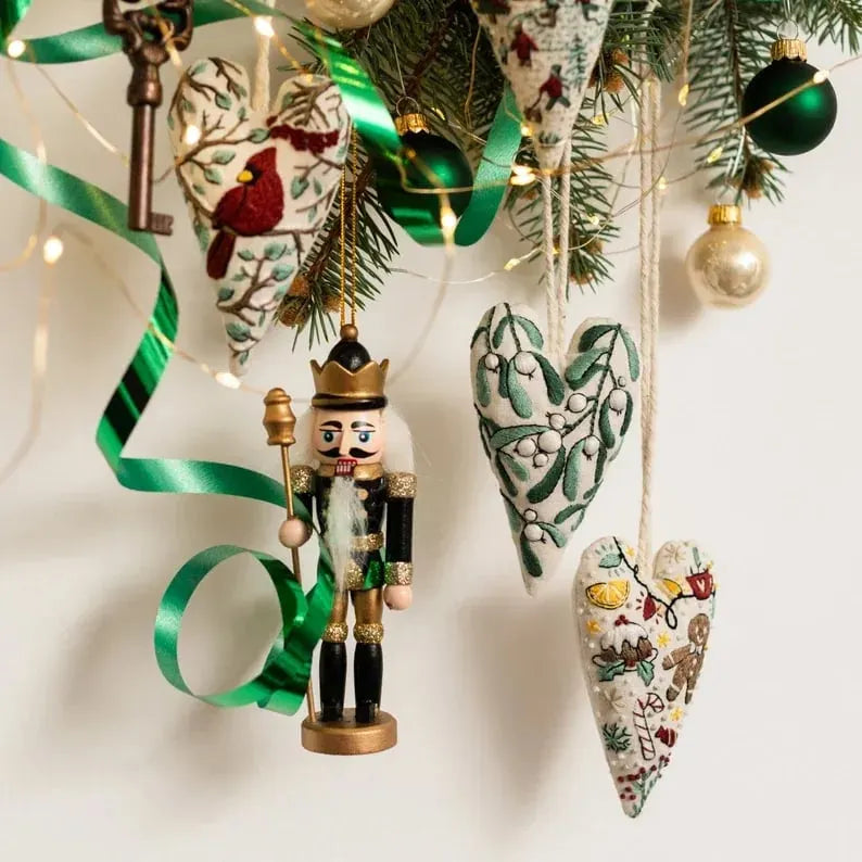🎄Pre-Christmas Shopping: DIY Heart-Shaped Hand-Embroidered Christ Figures🎅