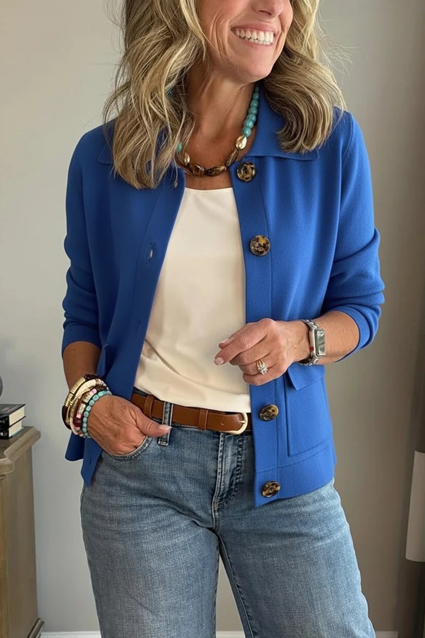 Women's Lapel Pocket Jacket