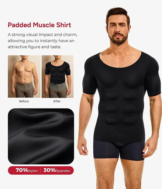 🦾Men's Fake Muscle T-ShirtsReshape a more powerful appearance
