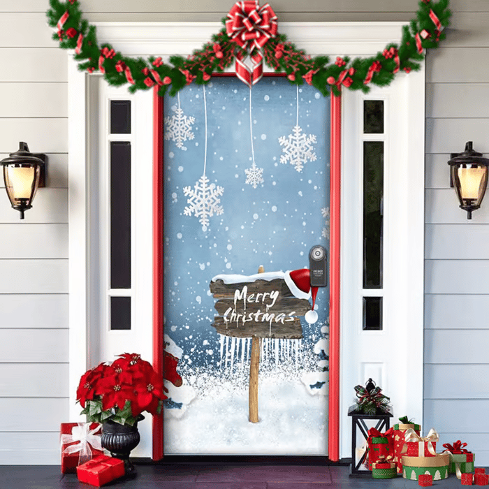 Christmas and Halloween front door decoration