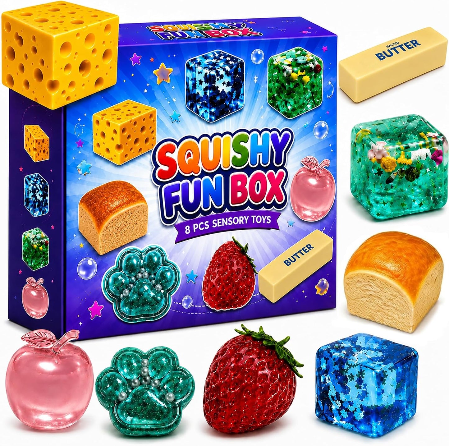 🚨🎁Fun for the Whole Family –Fun Stress-Relief Toy Set (8-Piece Pack)