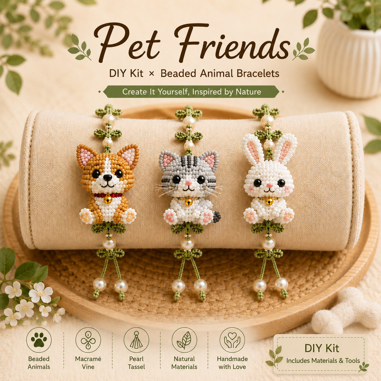 🦋Animal Beaded Bracelet DIY Kit Series🐞
