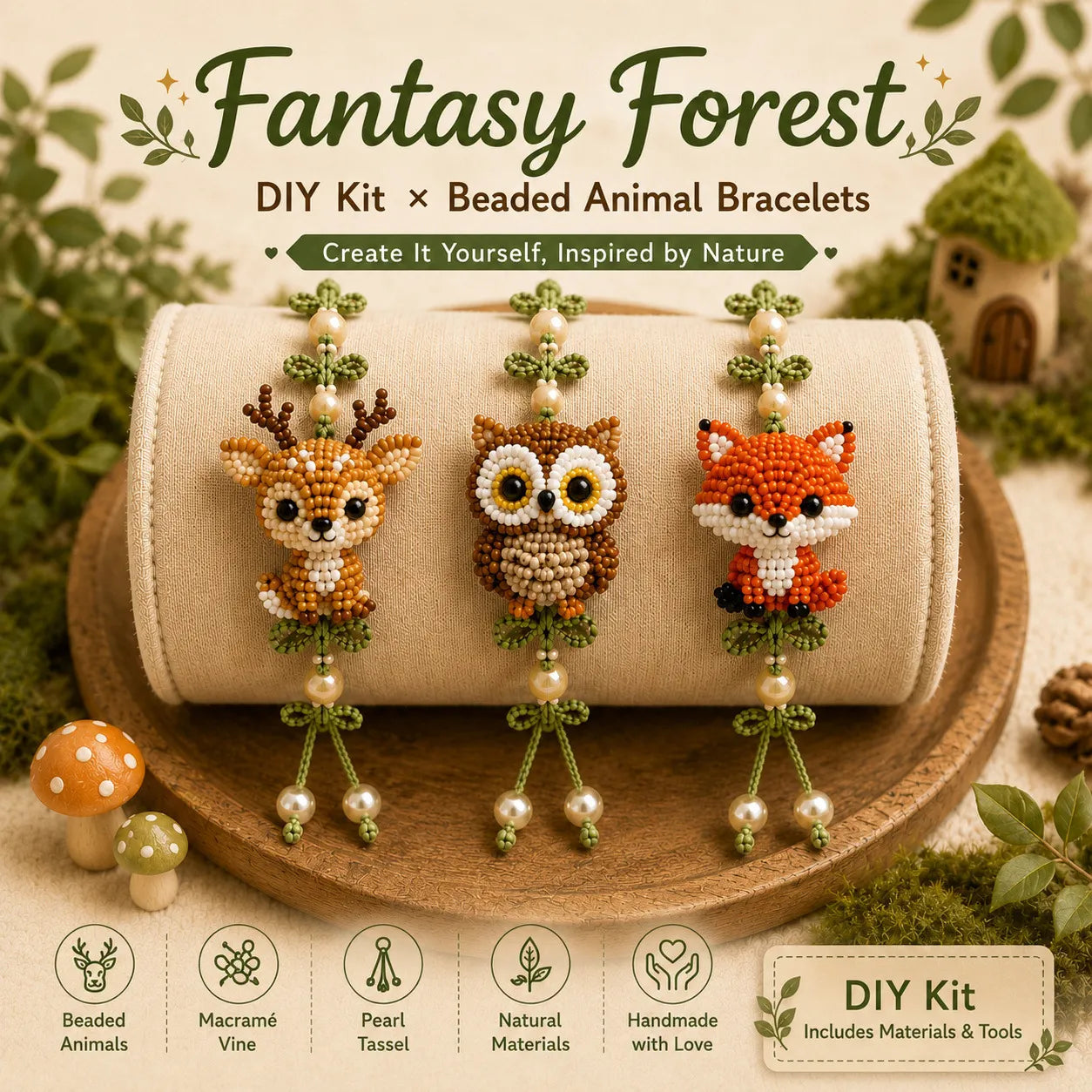 🦋Animal Beaded Bracelet DIY Kit Series🐞