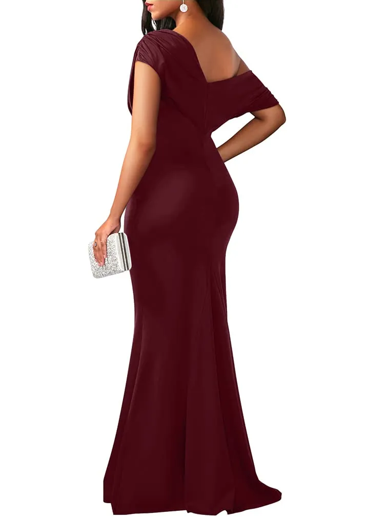 Women's Elegant Off Shoulder Bodycon Party Evening Dress (Buy 2 Free Shipping)