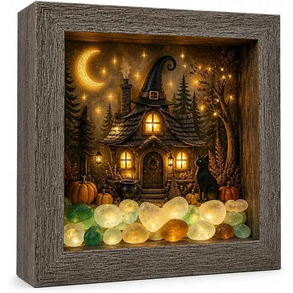 💡DIY 3D Light-Up Halloween Shadow Box Kit🎃