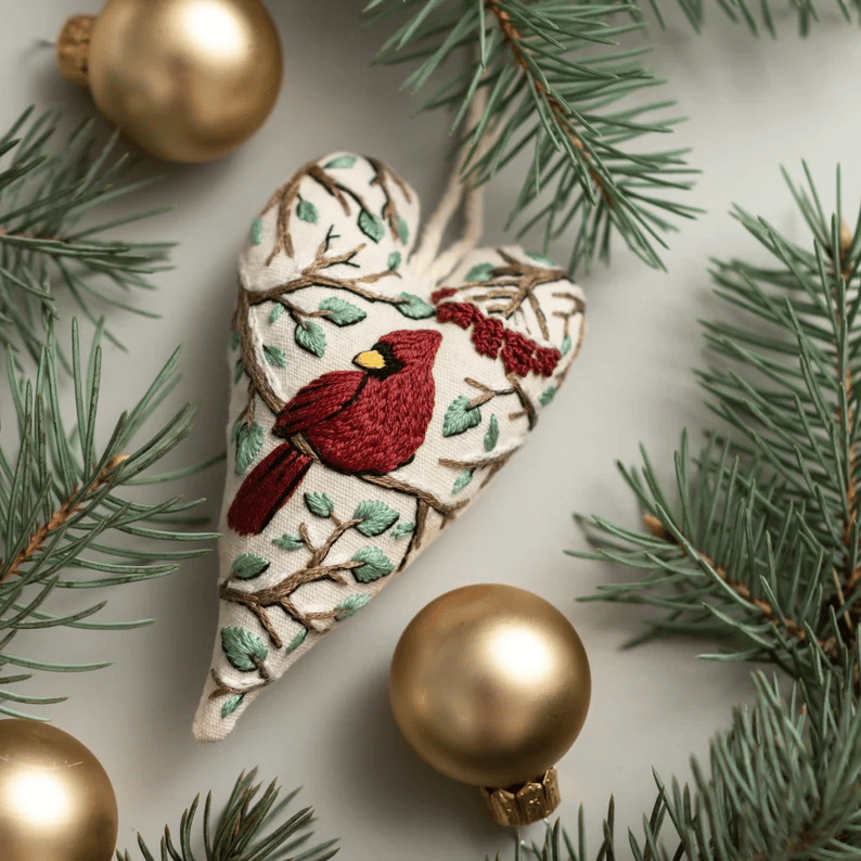 🎄Pre-Christmas Shopping: DIY Heart-Shaped Hand-Embroidered Christ Figures🎅