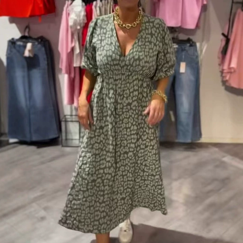 🏖️Summer Cool Deal: 49% OFF!!🎀Women's V-Neck Printed Dress