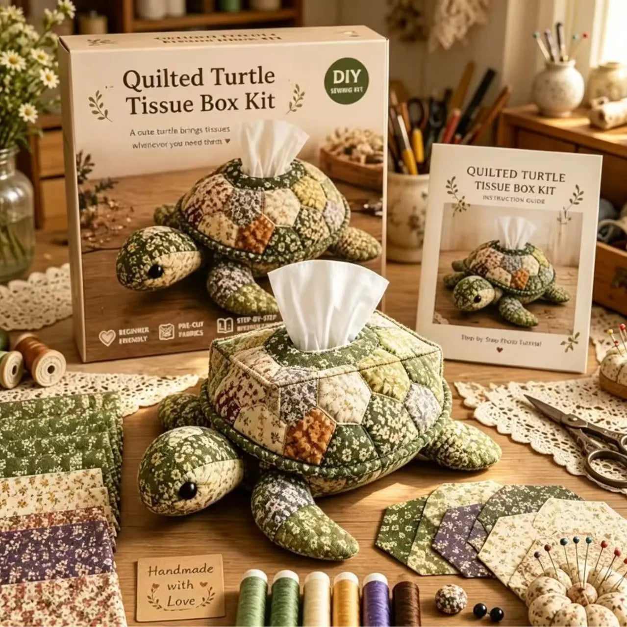 ⚡New Arrival🧵DIY Animal-Themed Patchwork-Style Tissue Box Kit