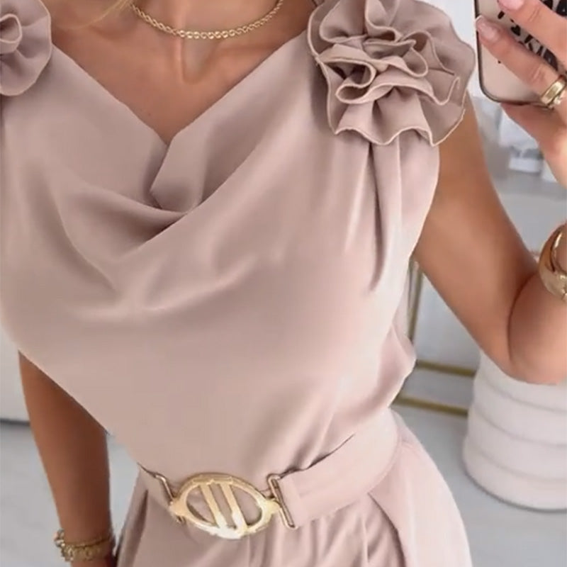 Women's Floral-Embellished Sleeveless Jumpsuit