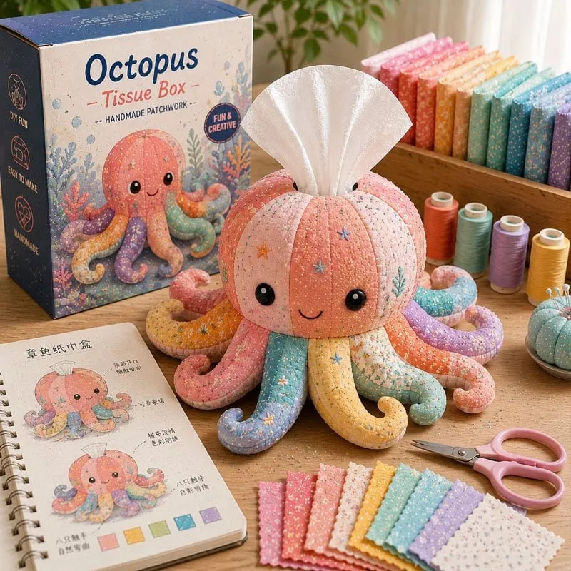 ⚡New Arrival🧵DIY Animal-Themed Patchwork-Style Tissue Box Kit