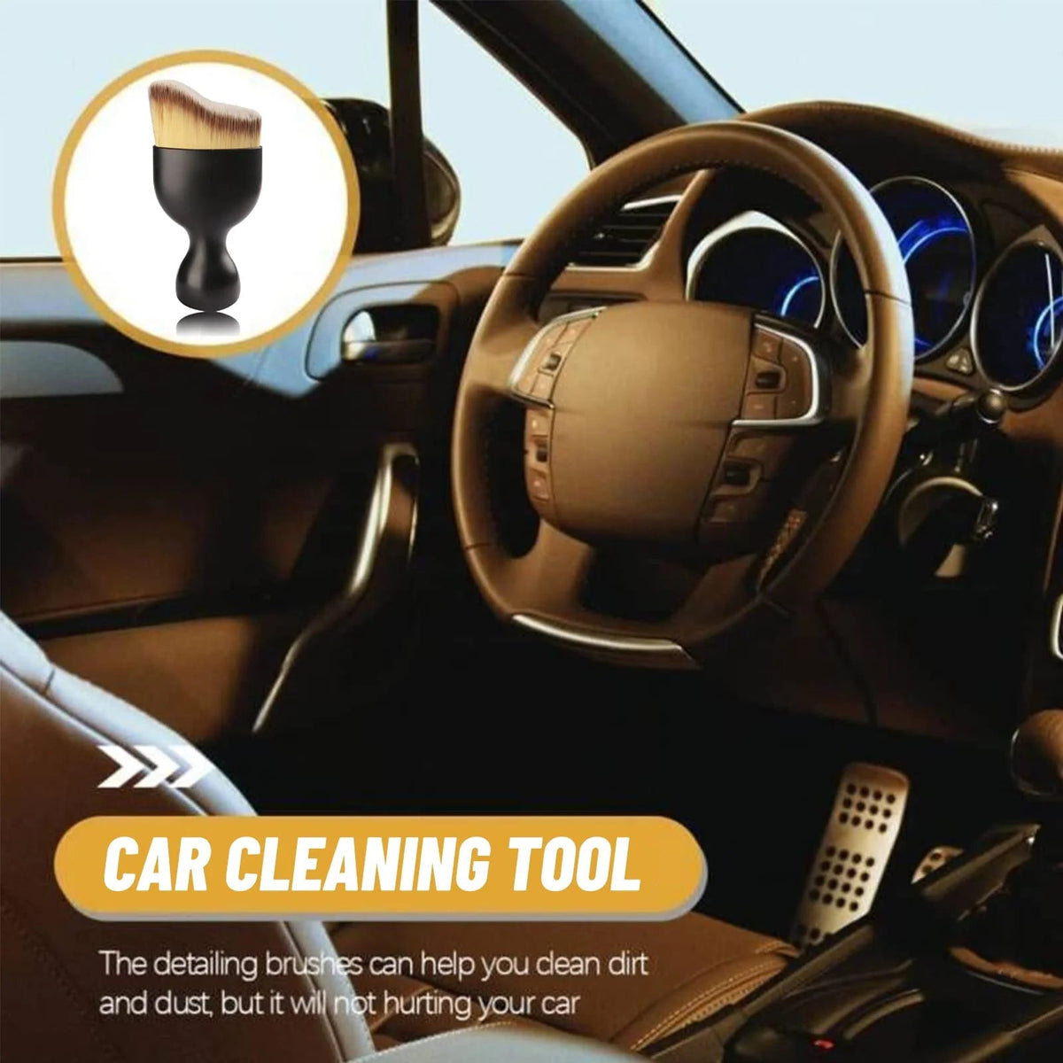 🚗Car interior cleaning brush with logo