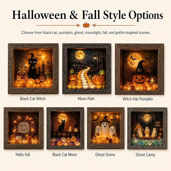💡DIY 3D Light-Up Halloween Shadow Box Kit🎃