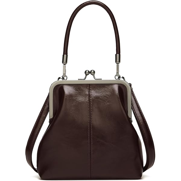 Women's Leather Kiss Buckle Crossbody/Shoulder Bag