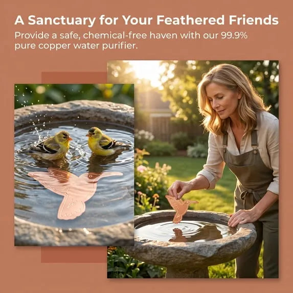🪺Pure Copper Purification Disc for Birdbaths🍁