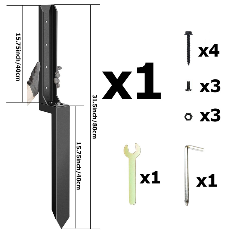 ◼️ Heavy-duty fence post repair kit